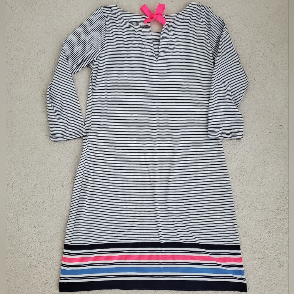 Lilly Pulitzer Noelle Dress in True Navy Bayside Stripe Engineered szS - Picture 7 of 16